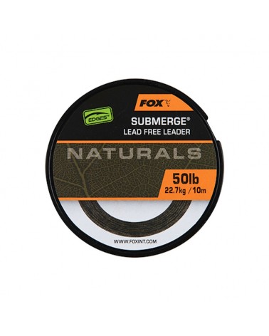 Materiał Bezołowiowy Na Zestawy Fox Edges Naturals Submerge Lead Free Leader 50lb 22.7kg 10m