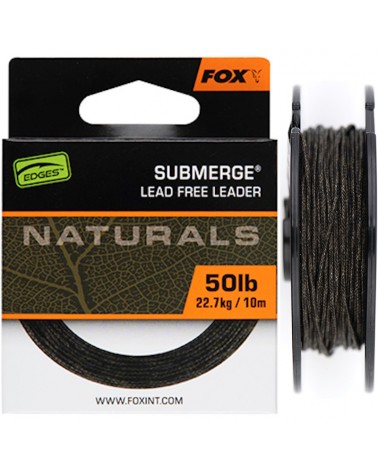 Materiał Bezołowiowy Na Zestawy Fox Edges Naturals Submerge Lead Free Leader 50lb 22.7kg 10m