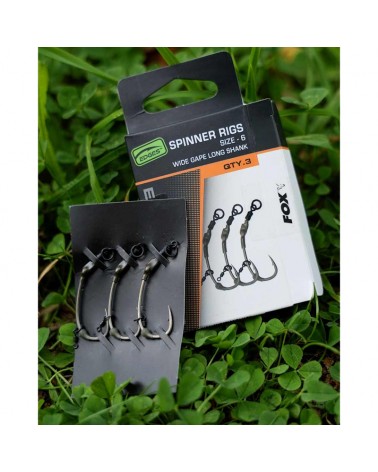 Przypony Karpiowe Fox Edges Super Wide Gape Long Shank Spinner Rig