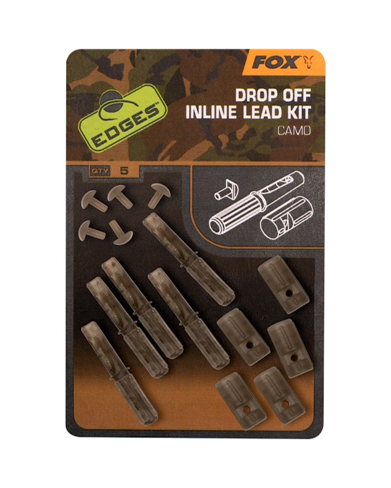 Zestaw Karpiowy Fox Edges Camo Inline Drop Off Lead Kit 5szt.