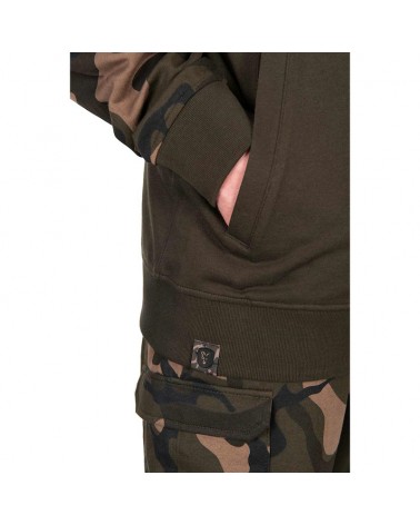 Bluza Wędkarska Rozpinana Z Kapturem Fox LW Khaki/Camo Split Zip Hoody