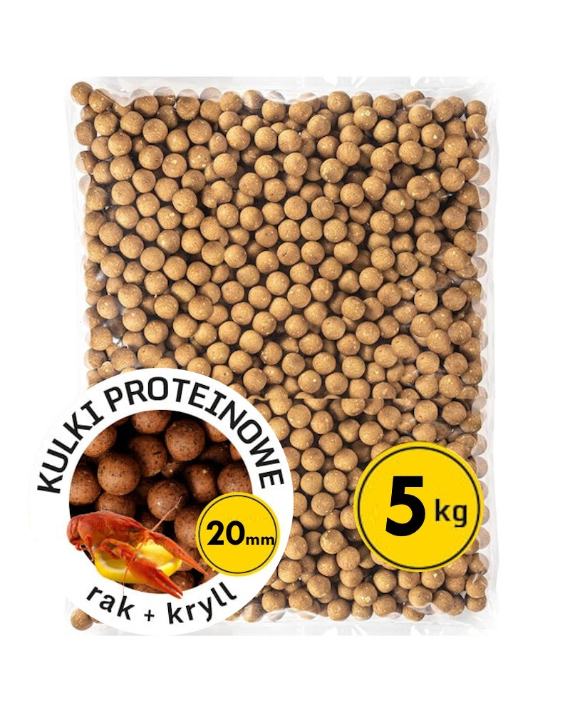Kulki Proteinowe Zanętowe Carp Target Rak Kryll Crayfish Krill 20mm 5kg