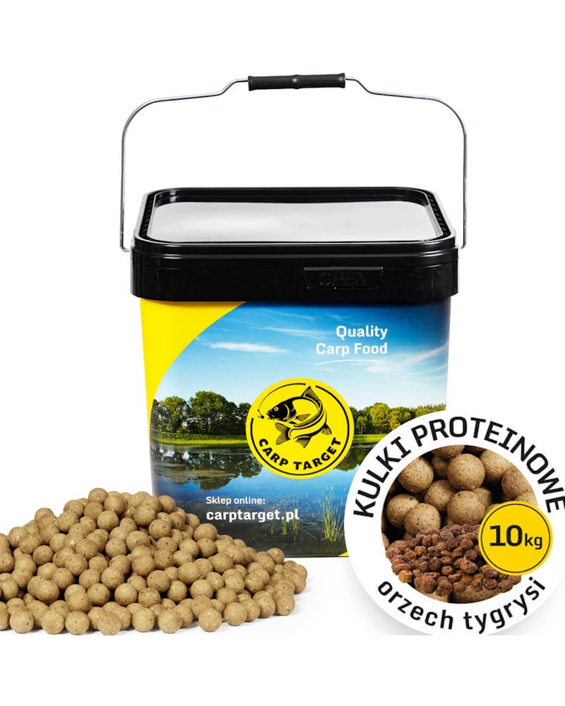 Kulki Proteinowe Zanętowe Carp Target Orzech Tygrysi Tiger Nuts 20mm 10kg Wiadro 17L