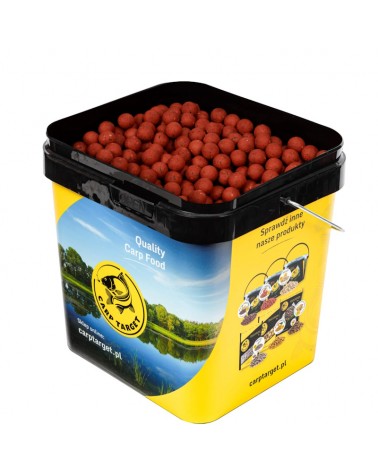 Kulki Proteinowe Zanętowe Carp Target Truskawka Strawberry 20mm 10kg Wiadro 17L