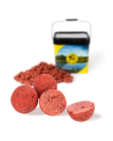 Kulki Proteinowe Zanętowe Carp Target Truskawka Strawberry 20mm 10kg Wiadro 17L