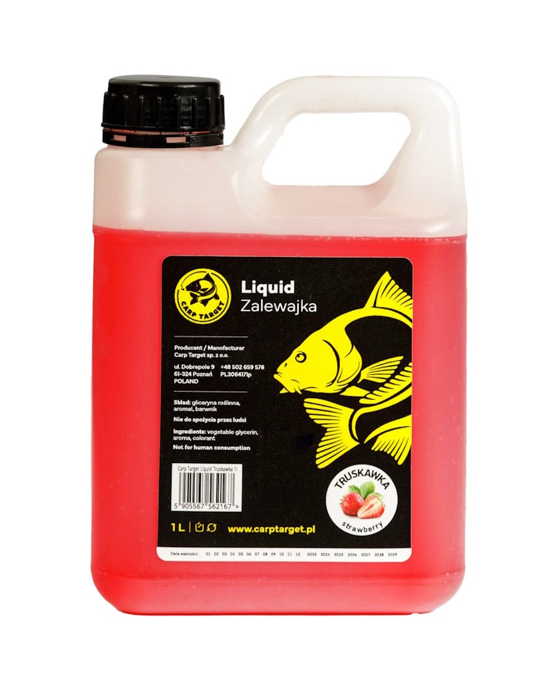 Liquid Gęsty Booster Carp Target Truskawka Strawberry 1L PVA Friendly