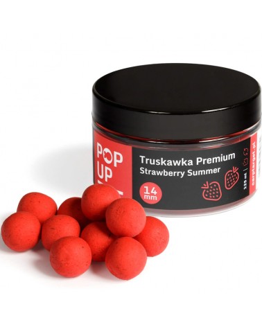 Kulki Haczykowe Carp Target Pop Up Truskawka Strawberry 14mm 125ml