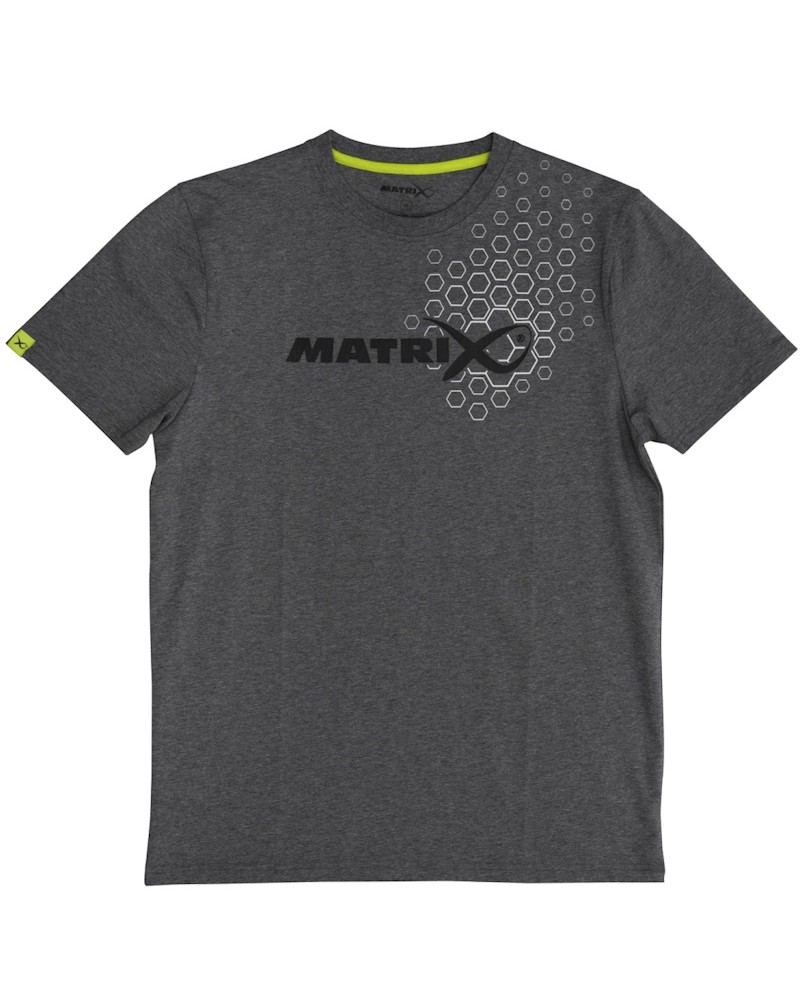 Koszulka Wędkarska Matrix Hex Print T-Shirt Grey