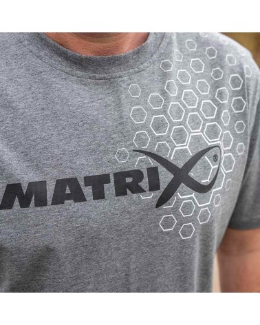 Koszulka Wędkarska Matrix Hex Print T-Shirt Grey