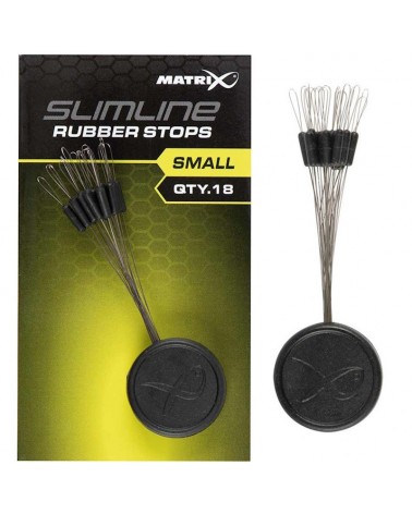 Stopery Na Żyłkę Wydłużone Matrix Slim Line Rubber Stops Small 18szt.