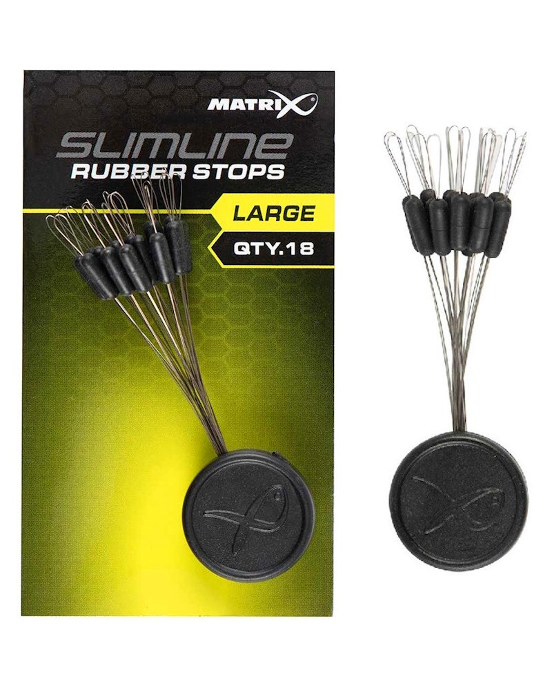 Stopery Na Żyłkę Wydłużone Matrix Slim Line Rubber Stops Large 18szt.