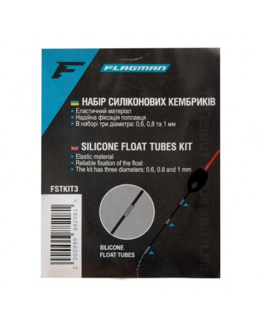 Rurki Silikonowe Do Spławików Flagman Silicon Float Tubes Kit 3 Sizes 0.6/0.8/1.0mm