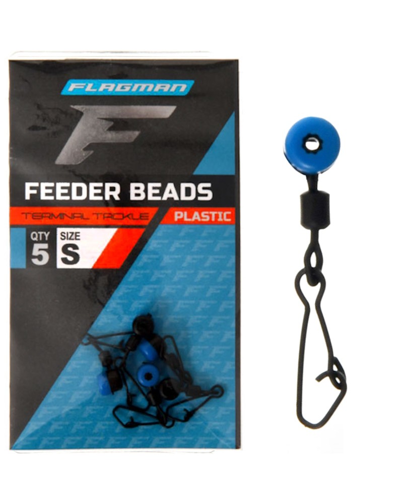 Łącznik Przelotowy Z Agrafką Flagman Feeder Plastic Beads S 5szt.