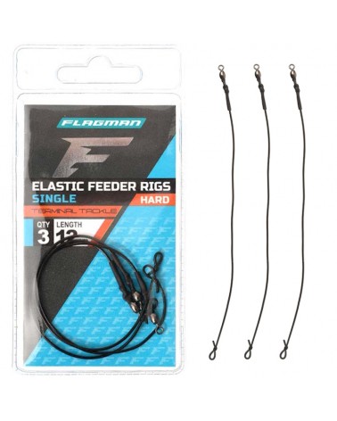 Gotowy Zestaw Do Koszyka Z Gumą Flagman Elastic Single Feeder Rigs 12cm Hard 3szt.
