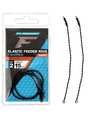 Gotowy Zestaw Do Koszyka Z Gumą Flagman Elastic Twisted Feeder Rigs 15cm Hard 2szt.