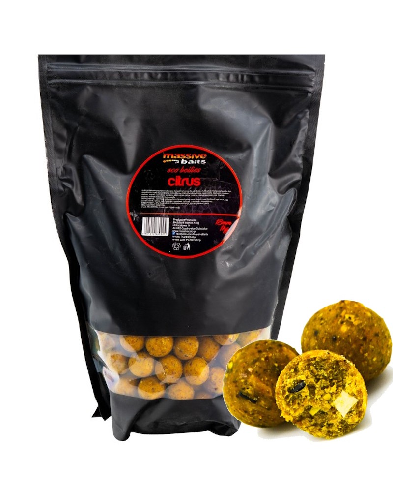 Kulki Zanętowe Massive Baits Eco Boilies 18mm Citrus Cytrus 1kg