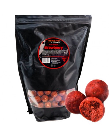 Kulki Zanętowe Massive Baits Eco Boilies 18mm Strawberry Truskawka 1kg