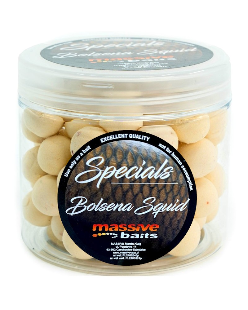 Kulki Haczykowe Massive Baits Special Pop-Up Bolsena Squid Kałamarnica 14mm 200ml
