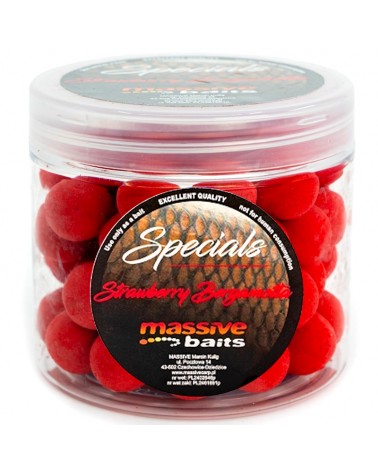 Kulki Haczykowe Massive Baits Special Pop-Up Strawberry Truskawka Bergamotta 14mm 200ml