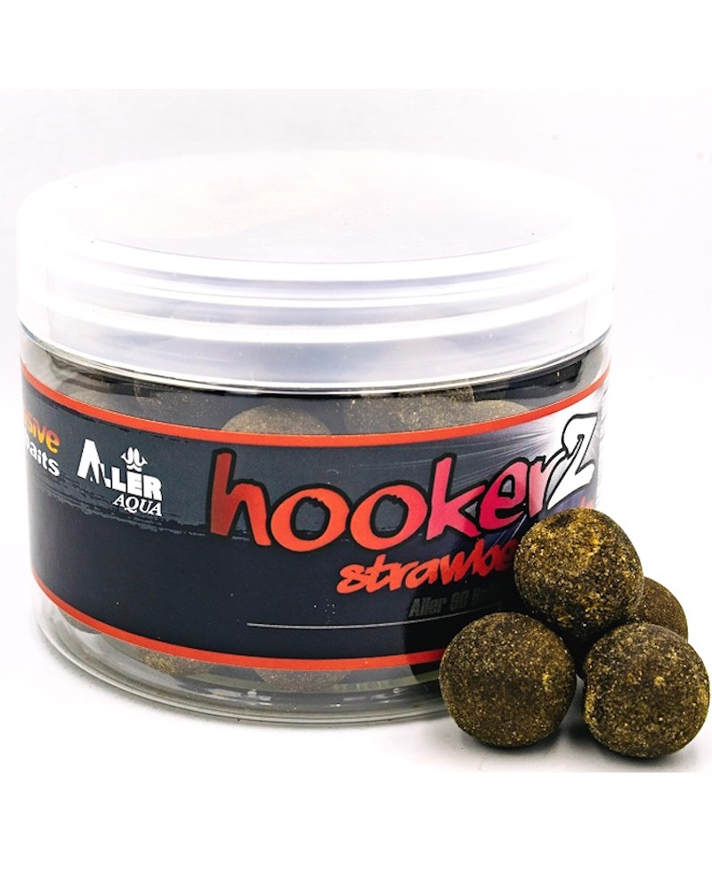 Kulki Haczykowe Massive Baits Hookerz Aller90 Strawberry Truskawka GLM 18mm 300ml