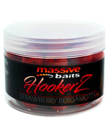 Kulki Haczykowe Massive Baits Hookerz Strawberry Truskawka Bergamotta 18mm 300ml