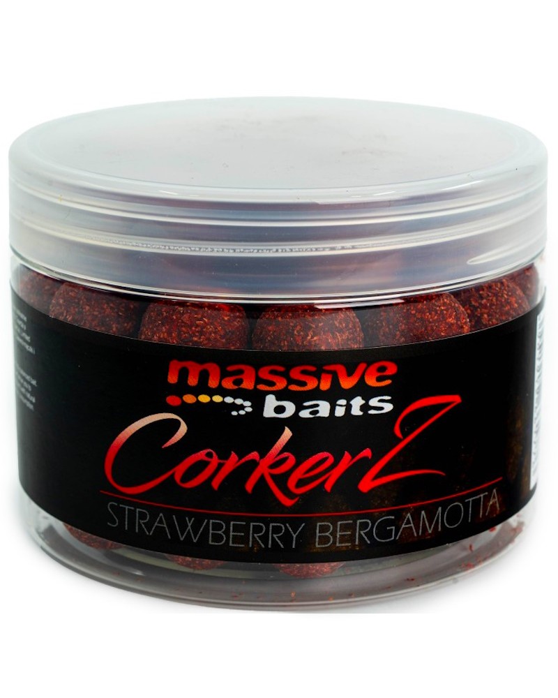 Kulki Haczykowe Massive Baits Corkerz Strawberry Truskawka Bergamotta 18mm 300ml