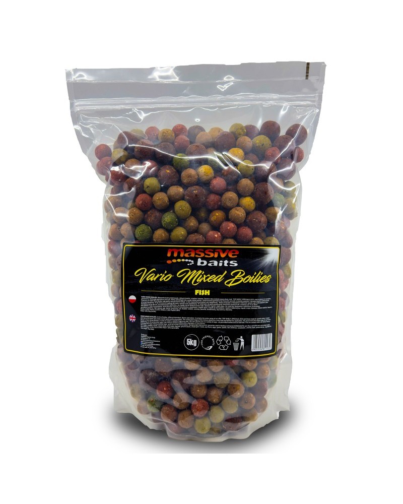 Kulki Zanętowe Massive Baits Fish Vario Mixed Boiles 14/18/24mm Worek 5kg
