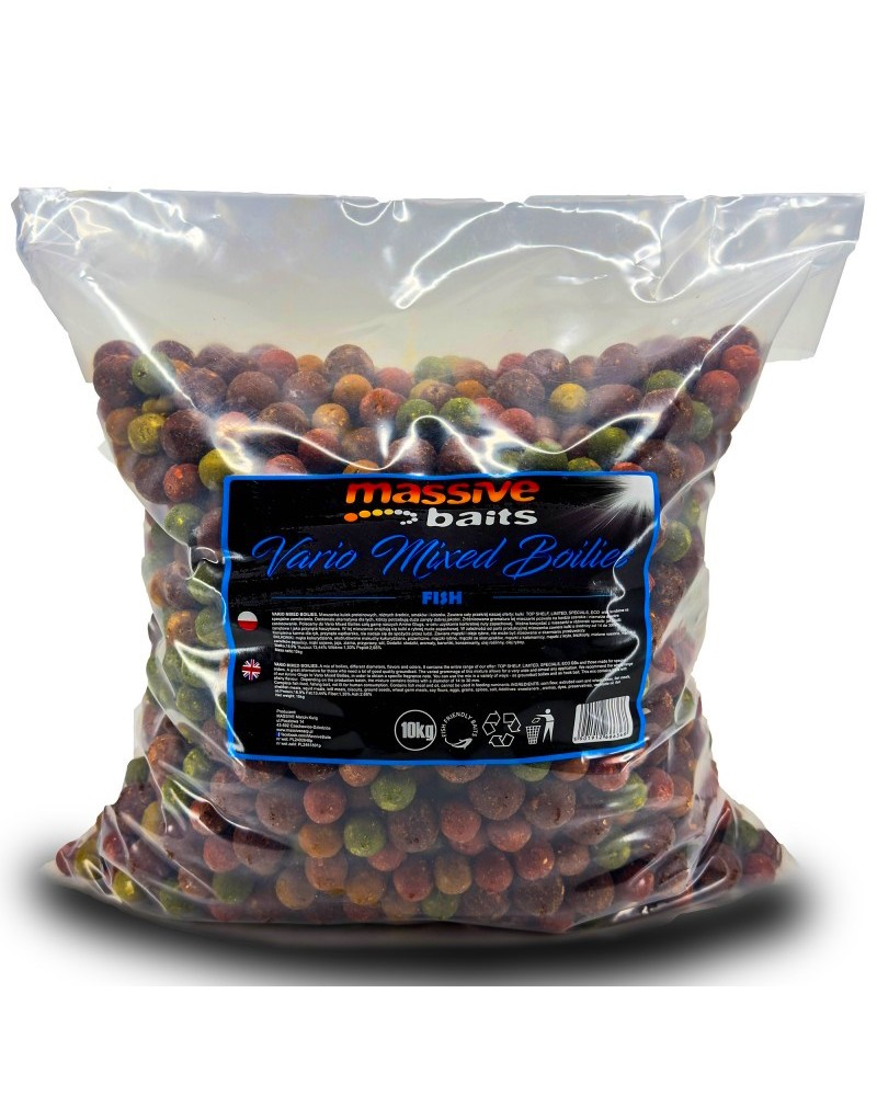 Kulki Zanętowe Massive Baits Fish Vario Mixed Boiles 14/18/24mm Worek 10kg