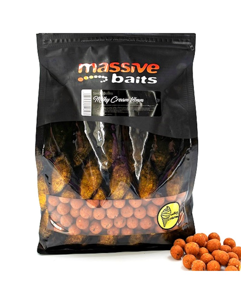 Kulki Zanętowe Massive Baits Special Boilies Milky Cream Mleczny 18mm 1kg