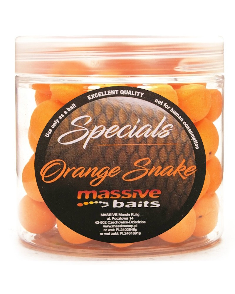 Kulki Haczykowe Massive Baits Top Shelf Pop-Ups Orange Snake 14mm 200ml