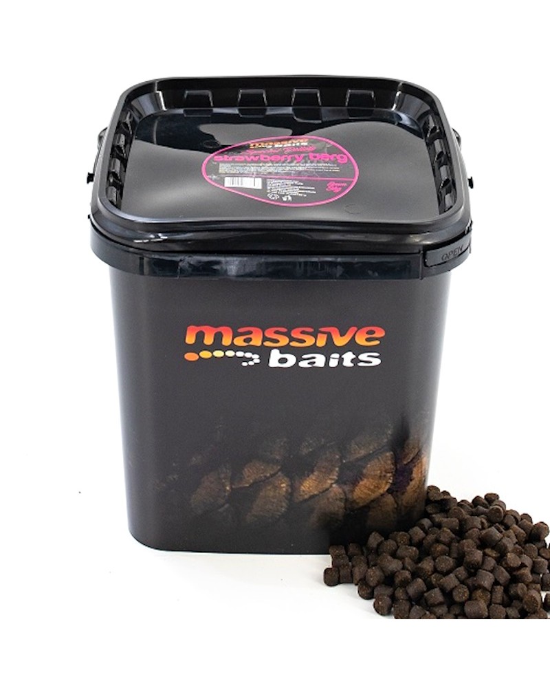 Pellet Zanętowy Massive Baits Specials Strawberry Truskawka Bergamotta 8mm Wiaderko 3kg