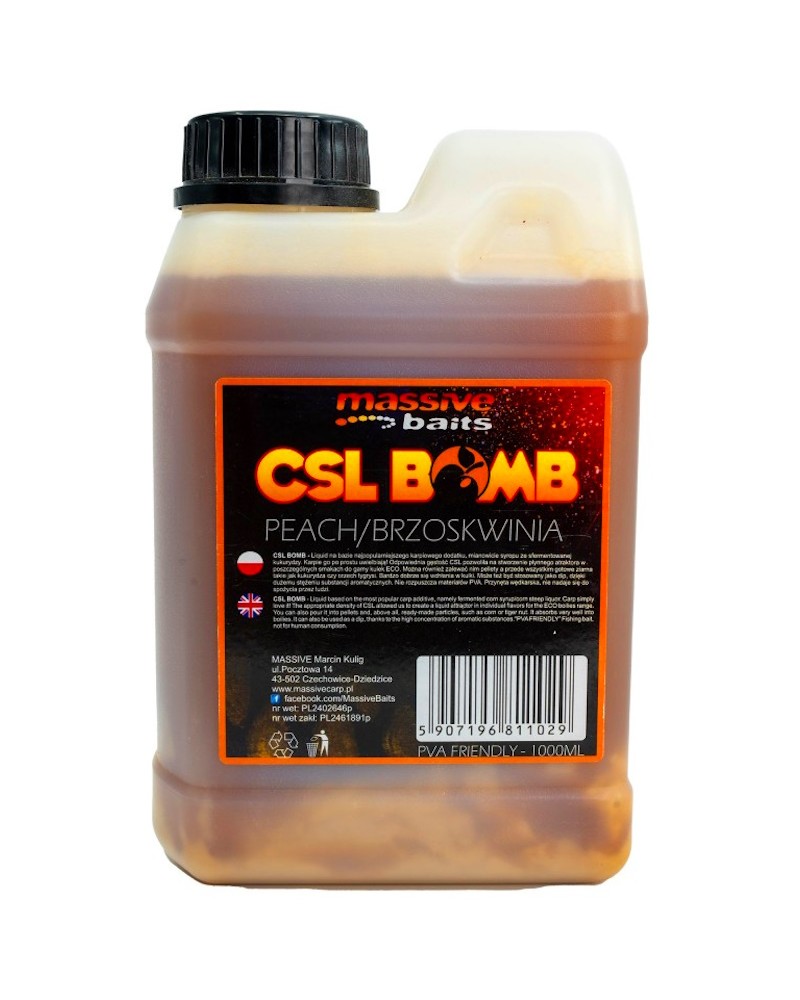 Zalewa Massive Baits CSL Boomb Peach Brzoskwinia 1000ml