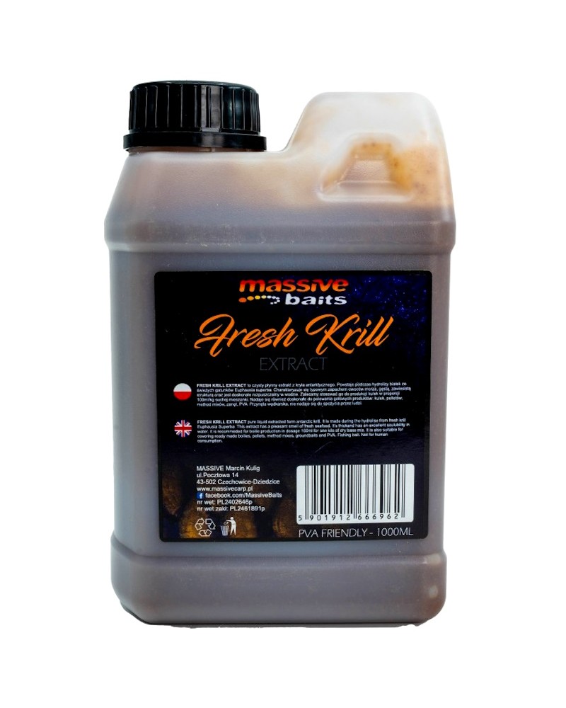 Zalewa Massive Baits Liquids Fresh Krill Kryl Extract 1000ml