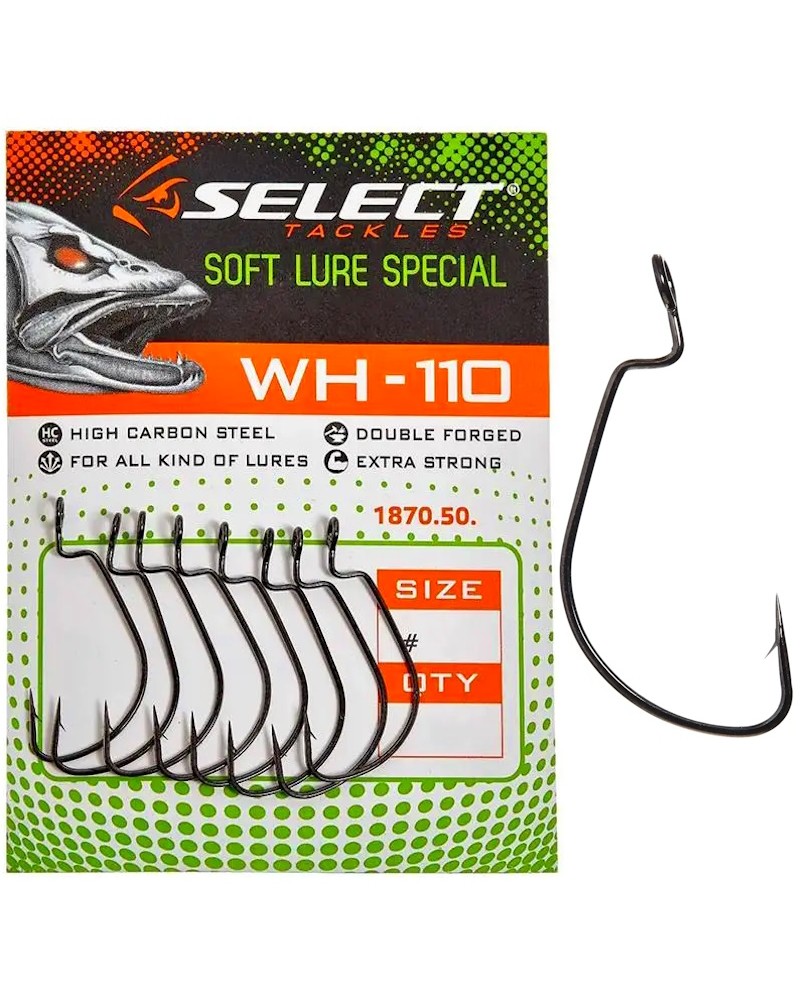 Haczyki Offsetowe Select WH-110 Nr 4 8szt. Z Oczkiem Do Czeburaszki