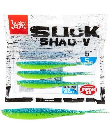 Guma Jaskółka Lucky John 3D Slick Shad-V 5'' 12.7cm 001 5szt.