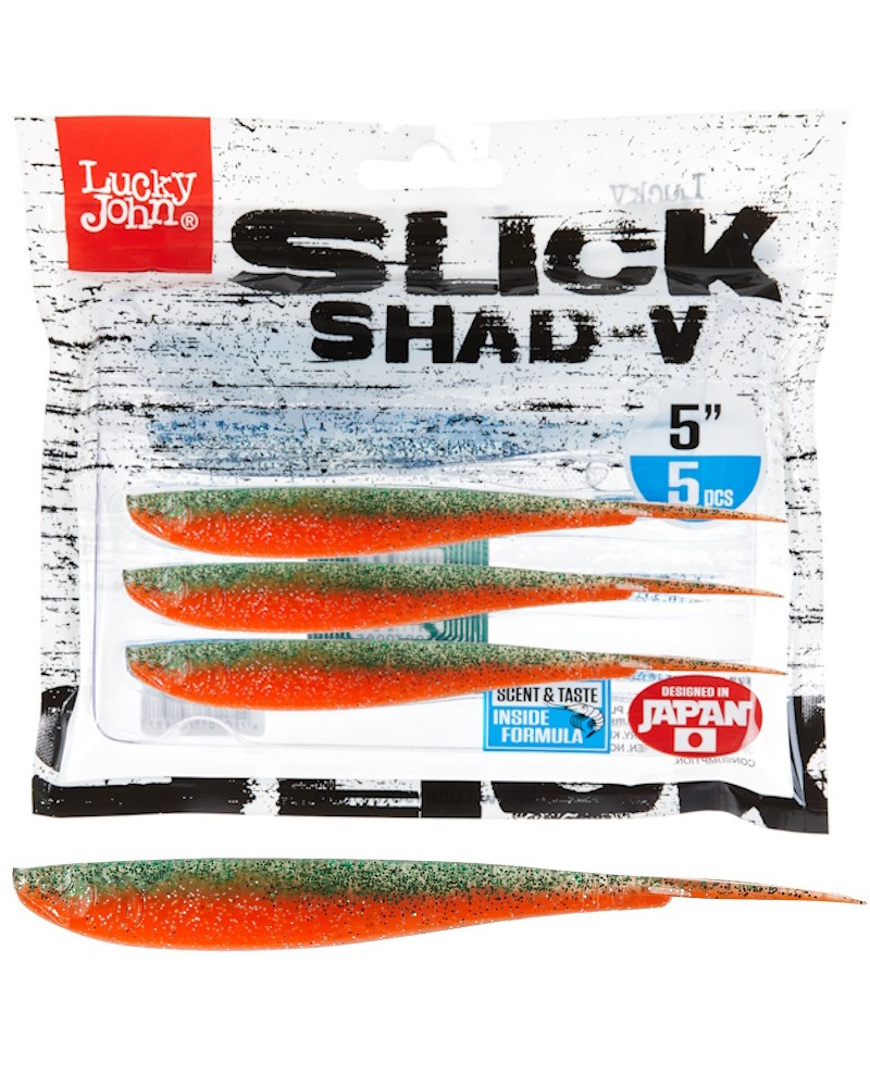 Guma Jaskółka Lucky John 3D Slick Shad-V 5'' 12.7cm 002 5szt.