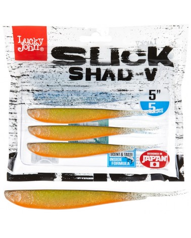 Guma Jaskółka Lucky John 3D Slick Shad-V 5'' 12.7cm 005 5szt.