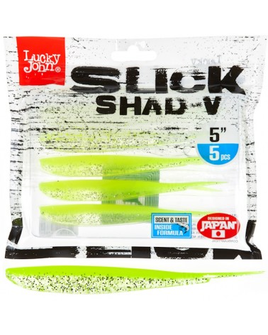 Guma Jaskółka Lucky John 3D Slick Shad-V 5'' 12.7cm 008 5szt.