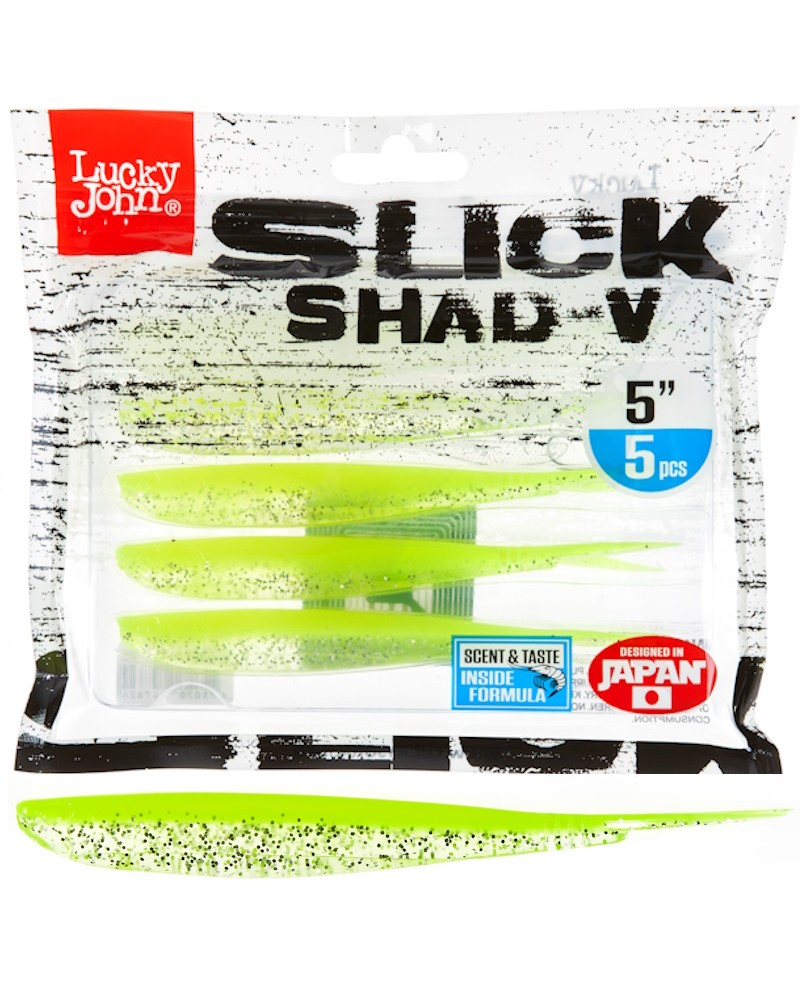 Guma Jaskółka Lucky John 3D Slick Shad-V 5'' 12.7cm 008 5szt.