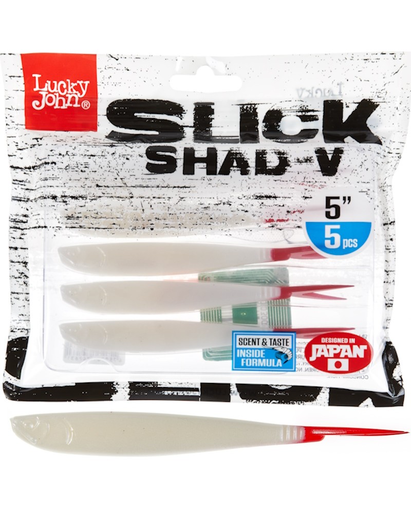Guma Jaskółka Lucky John 3D Slick Shad-V 5'' 12.7cm 009 5szt.