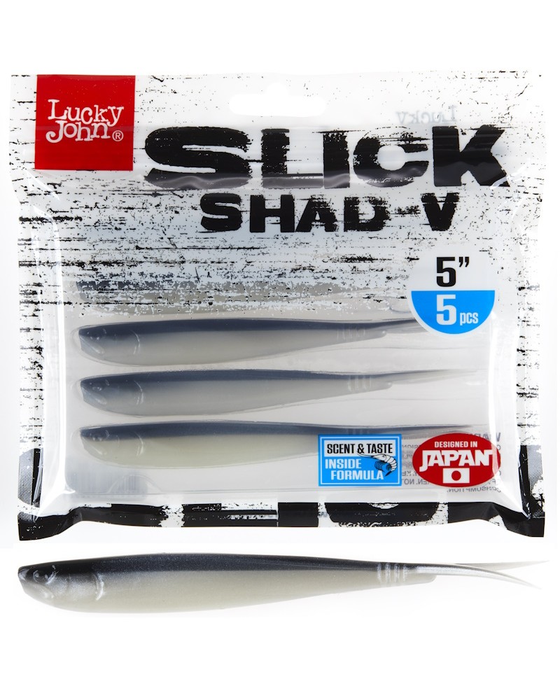 Guma Jaskółka Lucky John 3D Slick Shad-V 5'' 12.7cm 014 5szt.