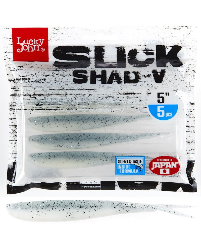 Guma Jaskółka Lucky John 3D Slick Shad-V 5'' 12.7cm 017 5szt.