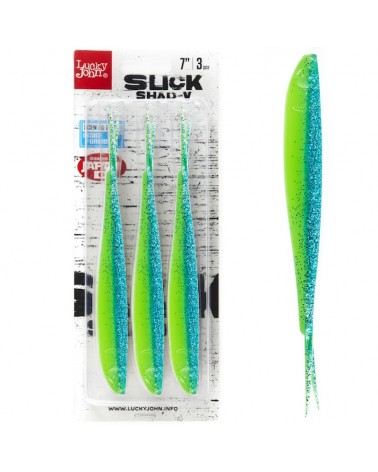 Guma Jaskółka Lucky John 3D Slick Shad-V 7'' 17.8cm 001 3szt.