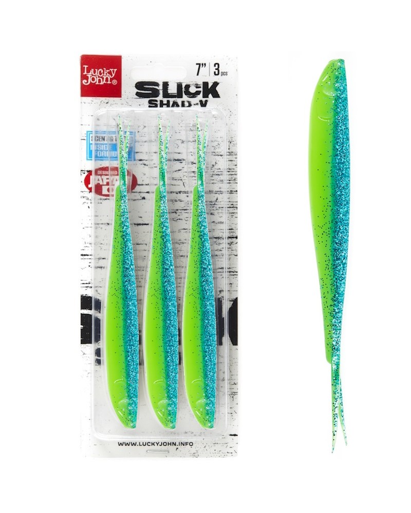Guma Jaskółka Lucky John 3D Slick Shad-V 7'' 17.8cm 001 3szt.