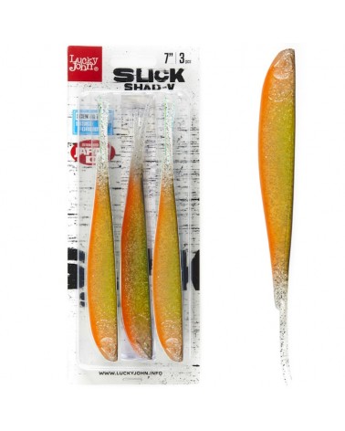 Guma Jaskółka Lucky John 3D Slick Shad-V 7'' 17.8cm 005 3szt.