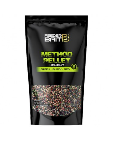 Pellet Do Koszyka Feeder Bait Method Halibut Green Black Red 2mm 800g