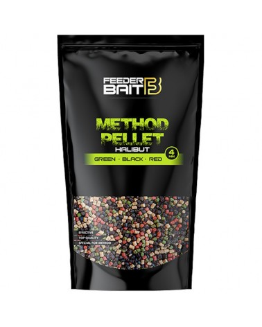 Pellet Do Koszyka Feeder Bait Method Halibut Green Black Red 4mm 800g