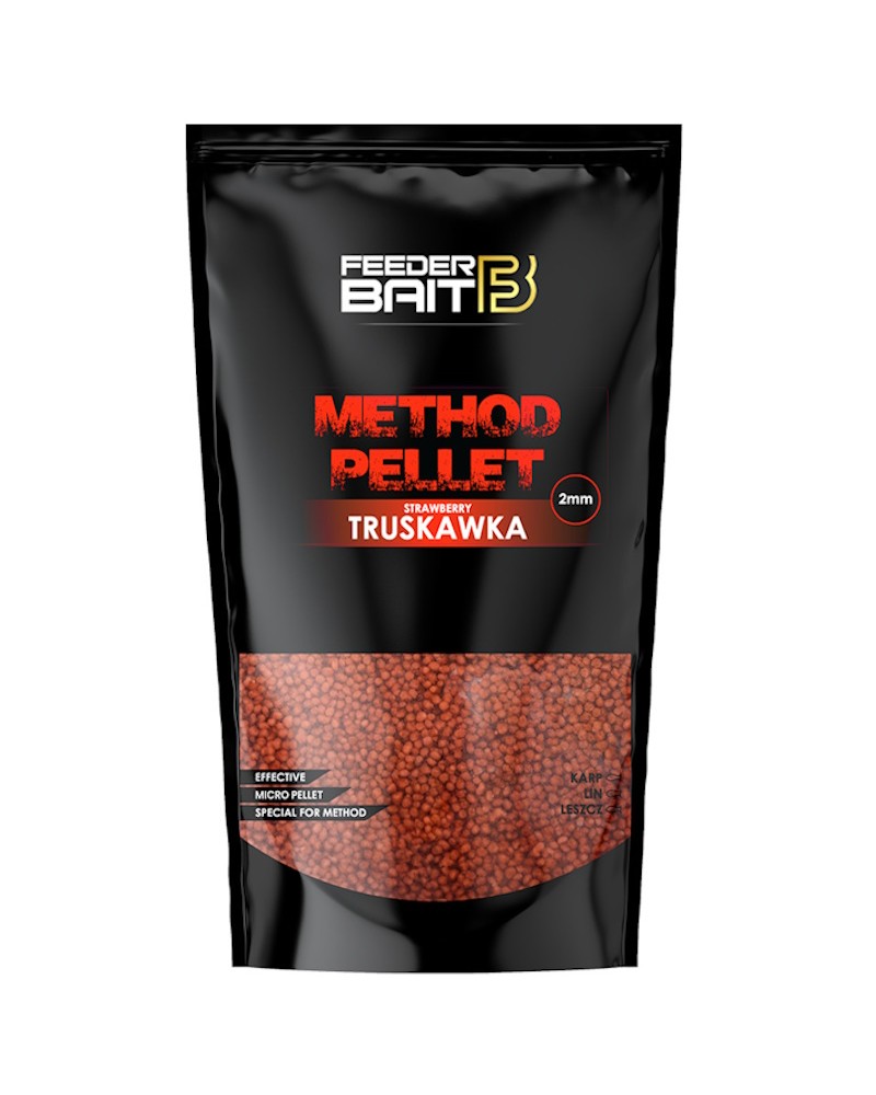 Micro Pellet Feeder Bait Truskawka 2mm 800g