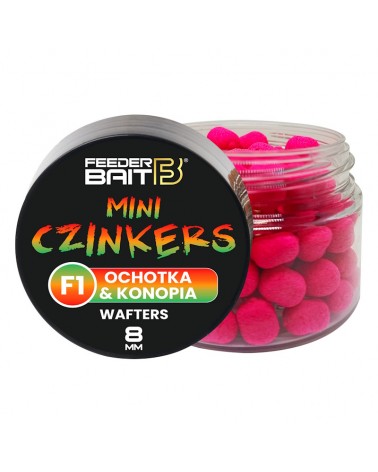Przynęta Method Feeder Bait Wafters Mini Czinkers F1 Ochotka & Konopia Bloodworm Hemp 8mm 25ml
