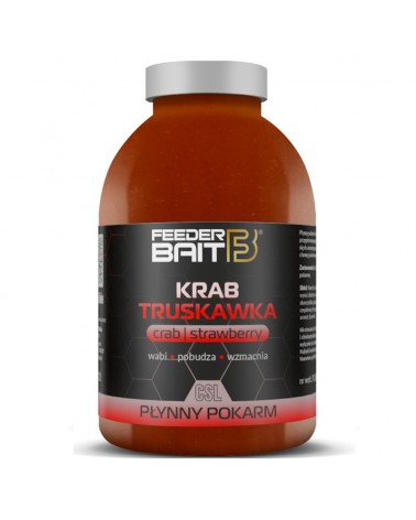 Zalewa Feeder Bait Liquid Food Krab & Truskawka Crab Strawberry 250ml
